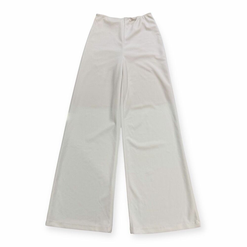 LULU’S Women’s Ivory High Rise Wide Leg Trouser Pants Size Small